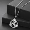  Trinity Celtic Knot Necklace Stainless Steel Witch Moon Phase Triskelion Symbol Pendant Choker Irish Amulet Jewelry Gift