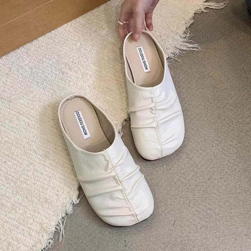 Fashion Flats Women Slippers Designer Summer Mules Shoes Slingback Sandals 2025 Fashion Woman Shoes Casual Flip Flops Mujer Zapatillas