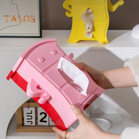 Niedlicher Taschentuchbox-Halter, kreative Form, lebendige Farbe, rutschfestes Design, Papierhalter mit großer Kapazität, platzsparende Schreibtischdekoration