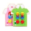 Wooden Dressing Busy Board Button Threading Montessori Early Learning Basic Life Skills Educational Toys For Kids Boys Girls