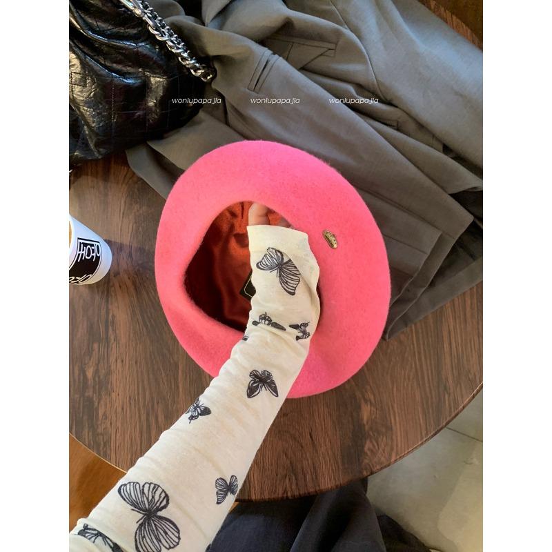 

Шерстяной берет женский весенне-осенний ретро на все случаи жизни однотонный осенне-зимний шерстяной берет художника делает ваше лицо меньше one size