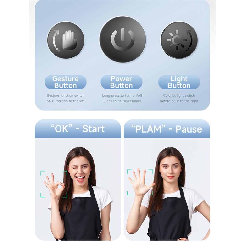 Mobile Phone Universal Joint Stabilizer, AI 360 Follow Selfie Stand, Facial Tracking Mobile Phone And Camera Desktop Universal Joint