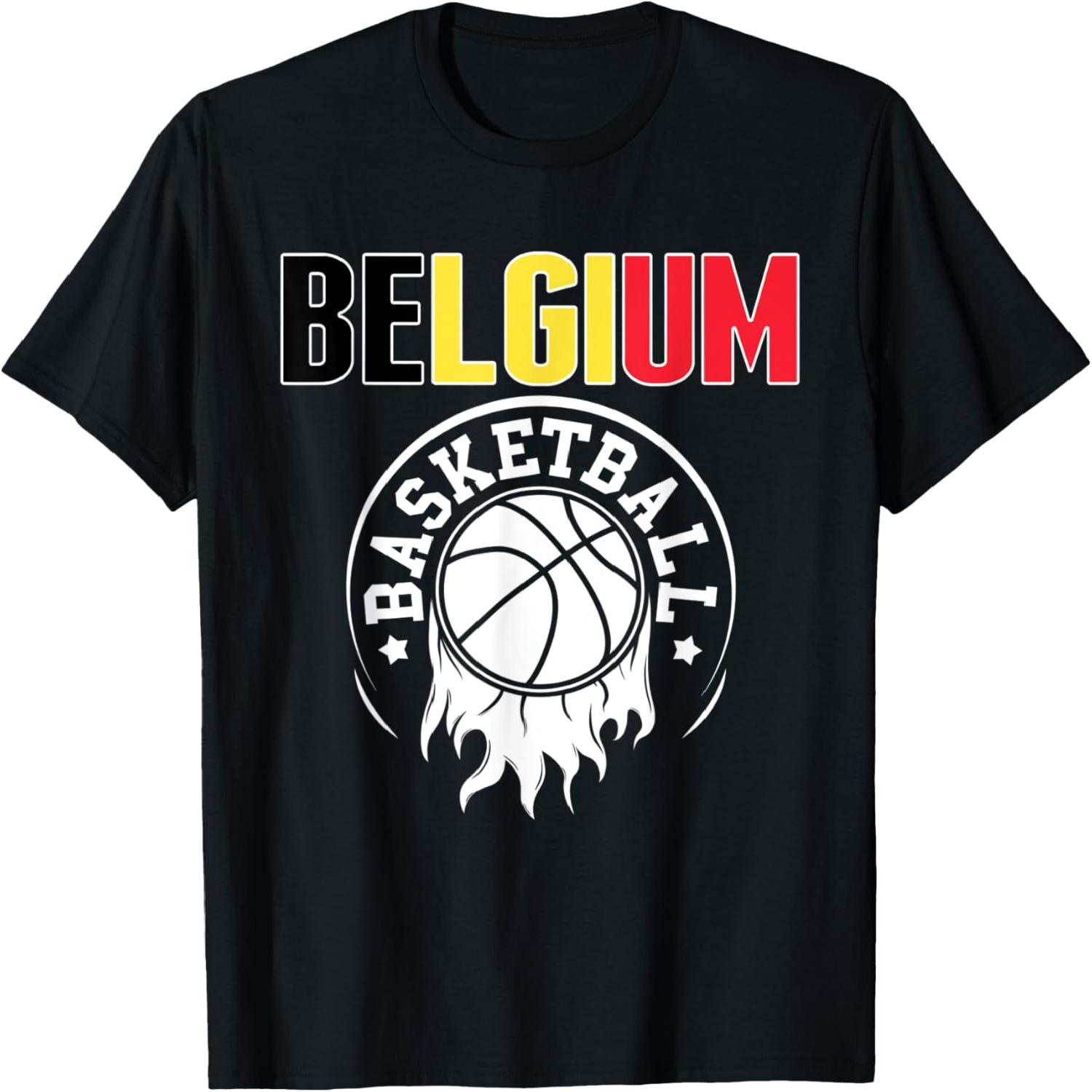 Proud Belgium Basketball Fans Jersey - Belgian Flag Sports T-Shirt S