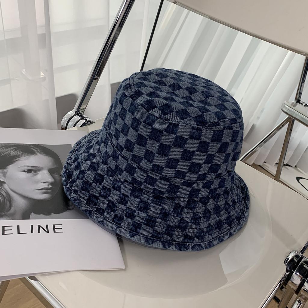 Fit Denim Comfort Fisherman Hat For Women Plaid Pattern And Material Breathable