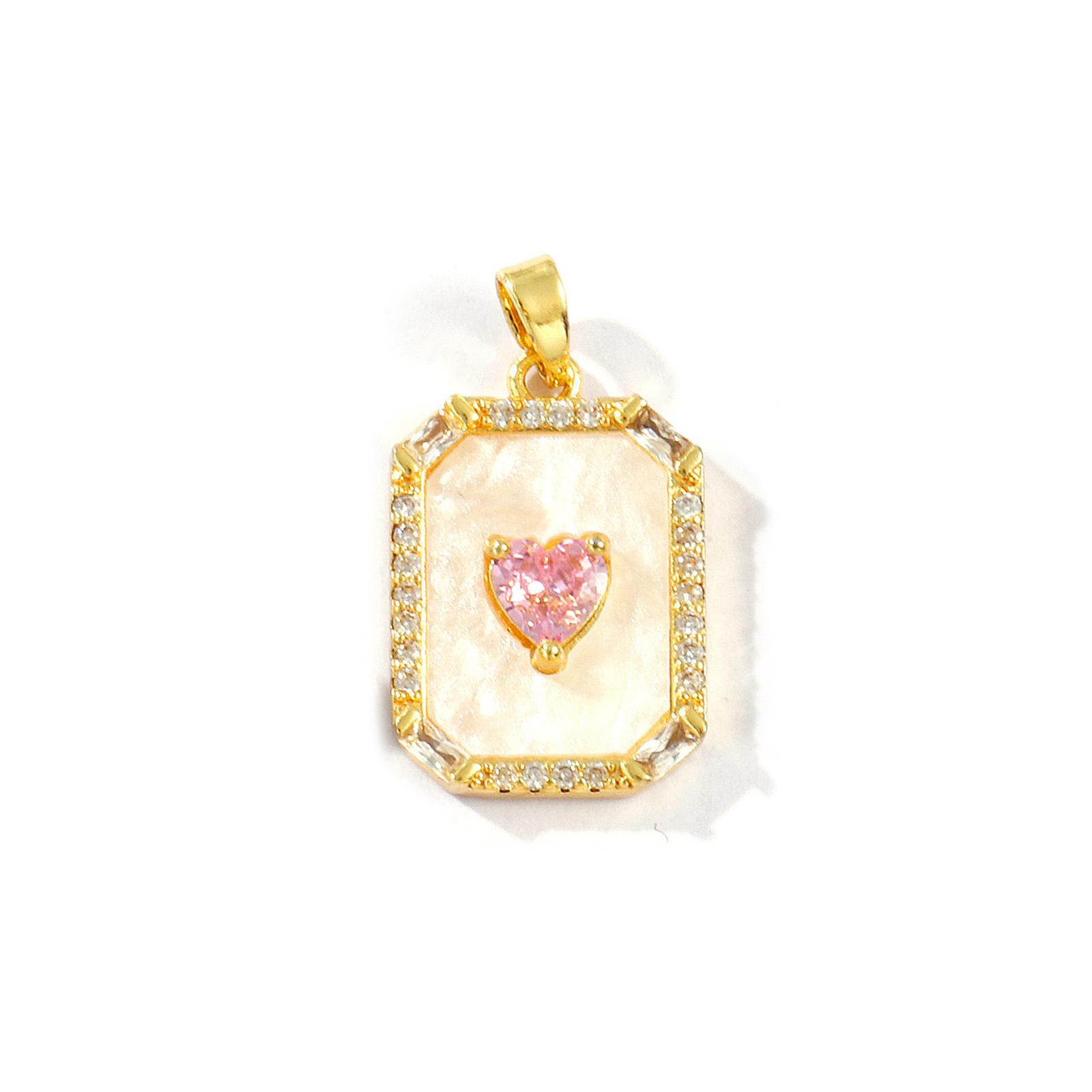 

2 Pcs Brass & Cubic Zirconia Valentine s Day Charms Multicolor Micro Pave Heart Star Pendants For DIY Necklace Jewelry Making