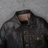 Classic 506 Style Genuine Cow Leather Jacket For Men Blue Black Natural Goatskin Coat Man  Slim Fit Soft Male Clothes Autumn