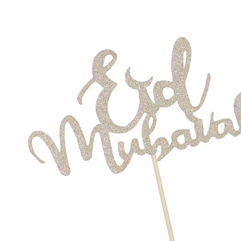 Sparkling Eid Mubarak Cake Topper Ramadan Hajj Birthday Baby Shower