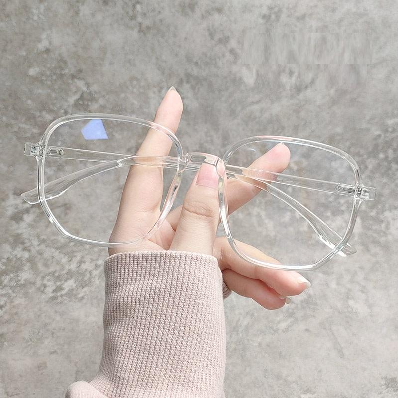 Trends Anti Blue Light Oversized Glasses for Women Men Computer Gaming Blue Blocking Transparent Eyewear Frame