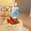 Happy Birthday Cake Decorative Candle 0-9 Digital Candles Baby Shower Wedding Anniversary Day Cake Topper Decor Party Supplies