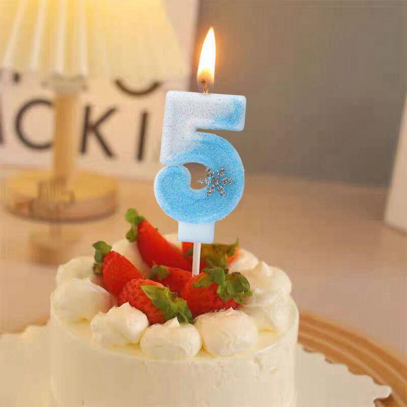 Happy Birthday Cake Decorative Candle 0-9 Digital Candles Baby Shower Wedding Anniversary Day Cake Topper Decor Party Supplies