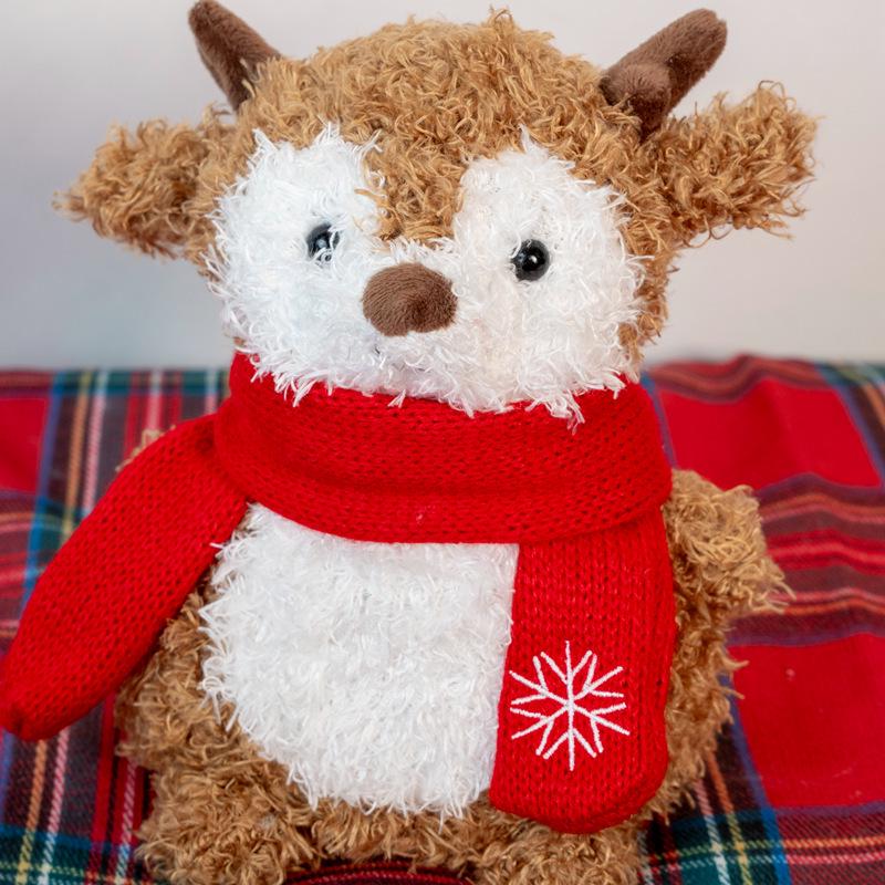 2024 Christmas Reindeer Scarf & Holiday Figurine Gift