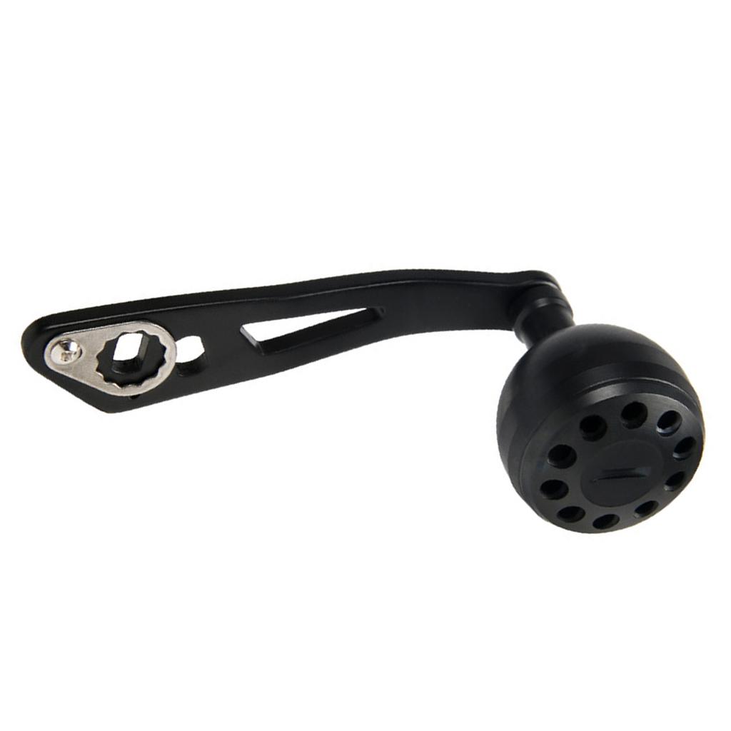 Baitcasting Reel Handle 32mm/1.26in Ergonomic Metal Fishing Reel Handle for Baitcasting DSH019 Matte Black