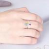 Open Heart Rings Symbolizing Love and Companionship Girl and Dog Designs Resizable Electroplated Jewelry