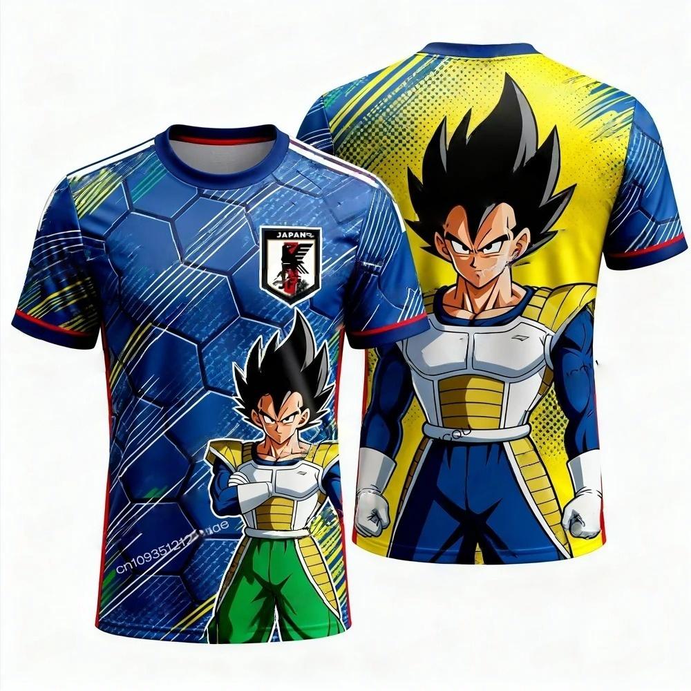 FamilyMatching Dragon Ball Z Goku/Vegeta Special Edition Football Jersey T-Shirt, Japanese Anime T-Shirt, Sports T-Shirt