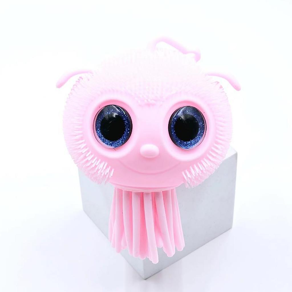 Tpr Pinching And Relaxing Toy Big Eyes Jellyfish Flash Band Electronic Toy Ventilatory Artifact