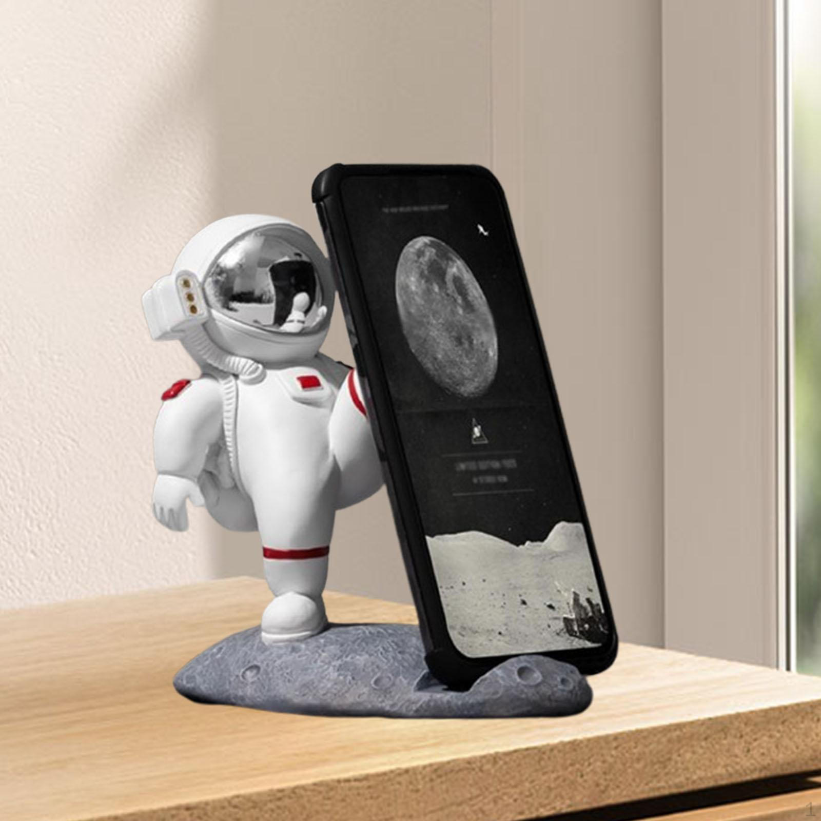 

Астронавт Тримач для телефону Прикраса Універсальний Багатофункціональний Креативна Смола Космонавт Статуетка срібний