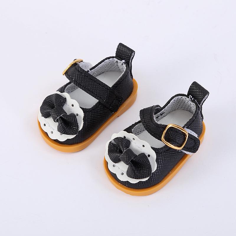 20cm Cotton Doll Bow Princess Shoes - Star Pattern Leather Dress-up Accessories