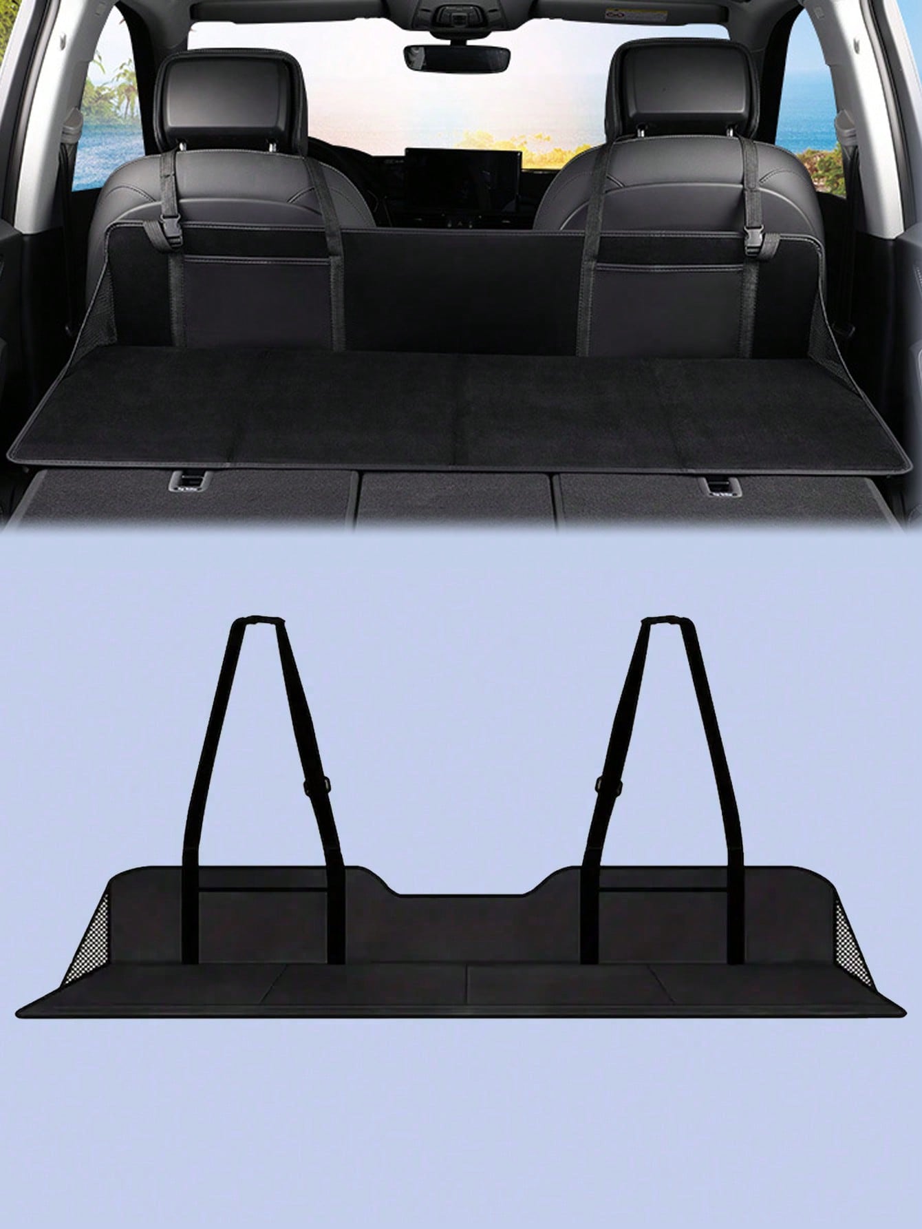 

1Pc Car Bed Extender – Ideal for Camping, Road Trips & Overnight Travel, Folding Extension Mattress. чёрный