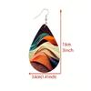 Wood Trees Teardrop Earrings Colorful Forest Sunset Foliage Double-Sided Dangle Earring For Women Girls Lightweight EarringsGift