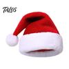 Holiday Costume Accessories Christmas Santa Hat, Flannel Plush Hat for Adults, Soft Thickened Thanksgiving Halloween Props Red White Velvet