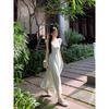 Fresh vacation Xiaofei sleeve dress women's spring new casual waist and thin drape gentle wind dress