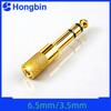 6.5 To 3.5 Audio Jack Converter for Electronic Keyboard, Drum, Piano, Amplifier, Speaker, Headphone