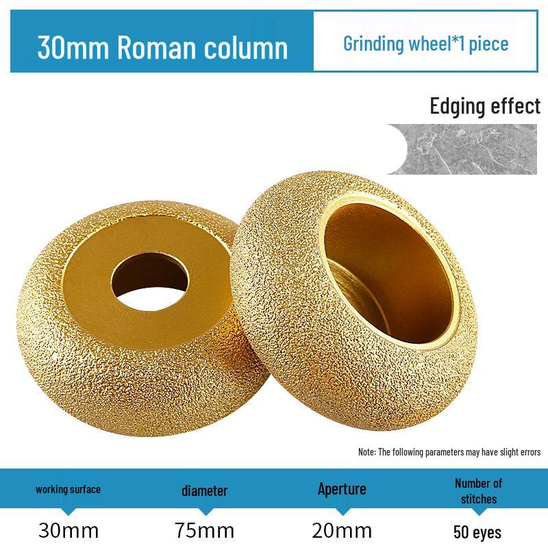 Stone Edge Grinding Wheel for French Edge Granite & Marble Tile - Trimming, Rounding, and Grooving with Angle Grinder