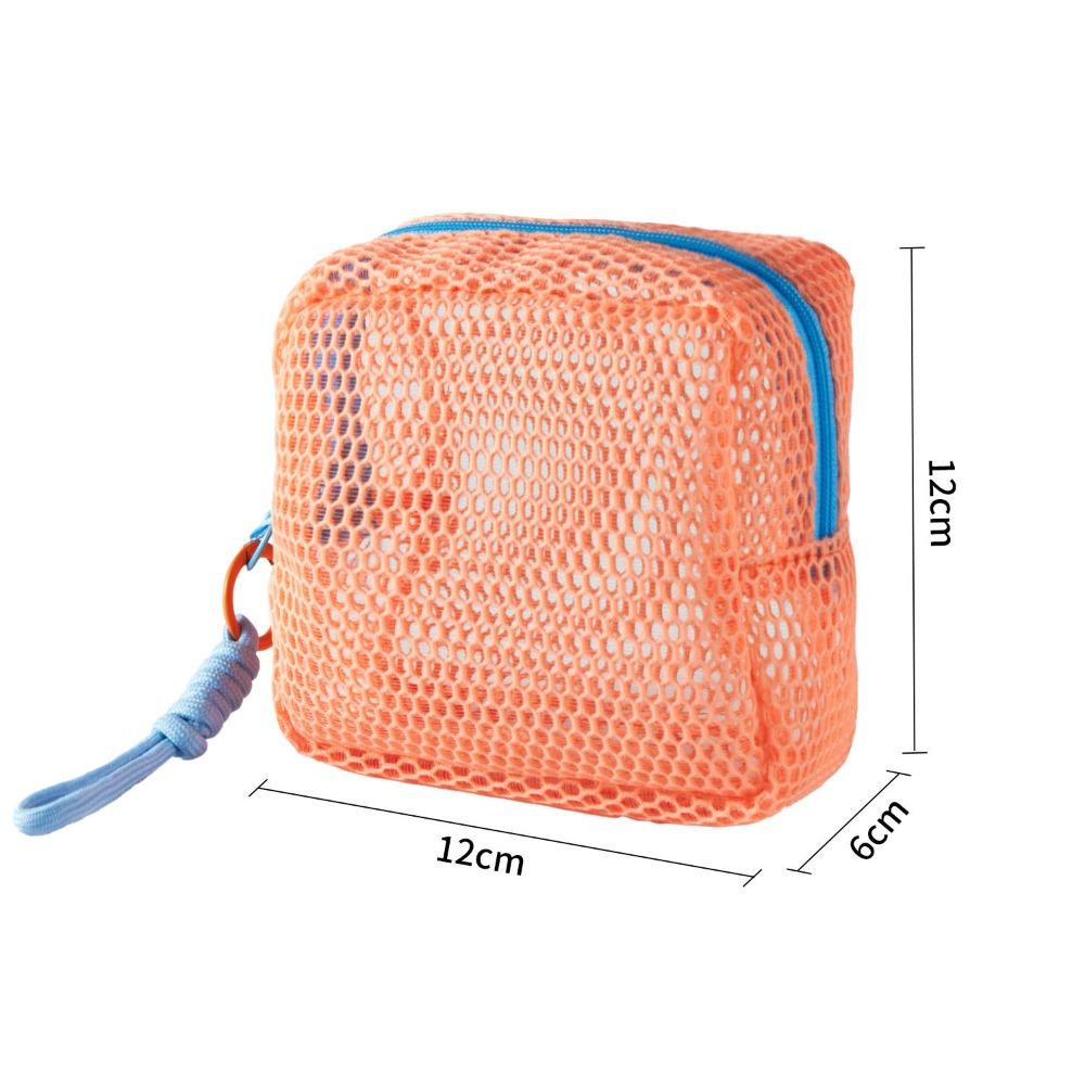 Kosmetiktasche aus Mesh mit großer Kapazität Dopamin-Farbe Geldbörse Robuste Aufbewahrungstasche