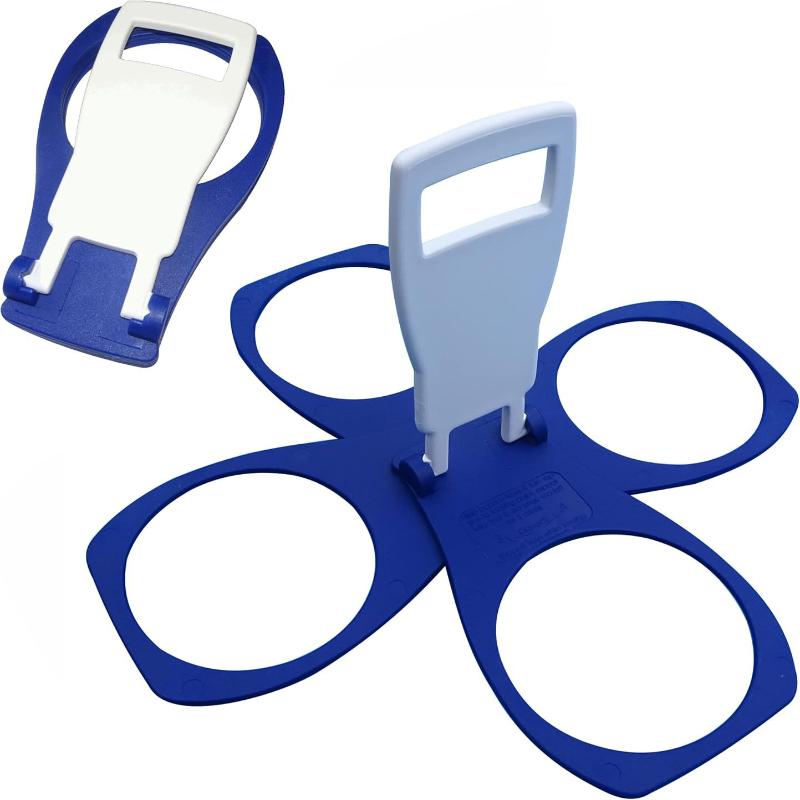 4 Cups Foldable Carousel Holder Coffee Cup Handle Drinking Bottle Bracket Portable Anti Scalding Camping Party Bar Home