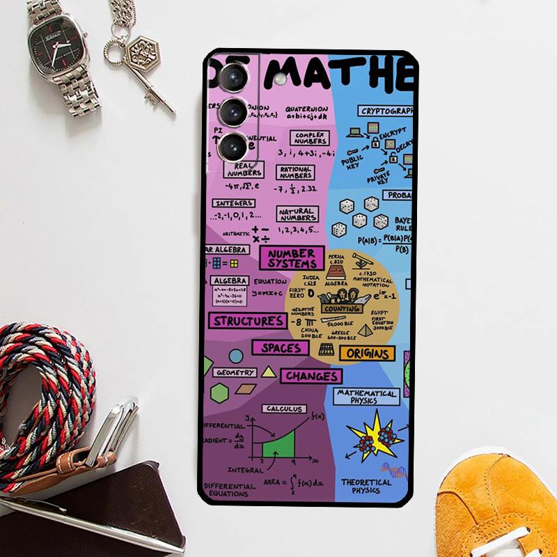 Symbol Math Science Physics Formulas Case For Samsung Galaxy S25 S24 Ultra S20 S21 S22 S23 Plus S9 S10 S24 FE S25 FE Cover Coque
