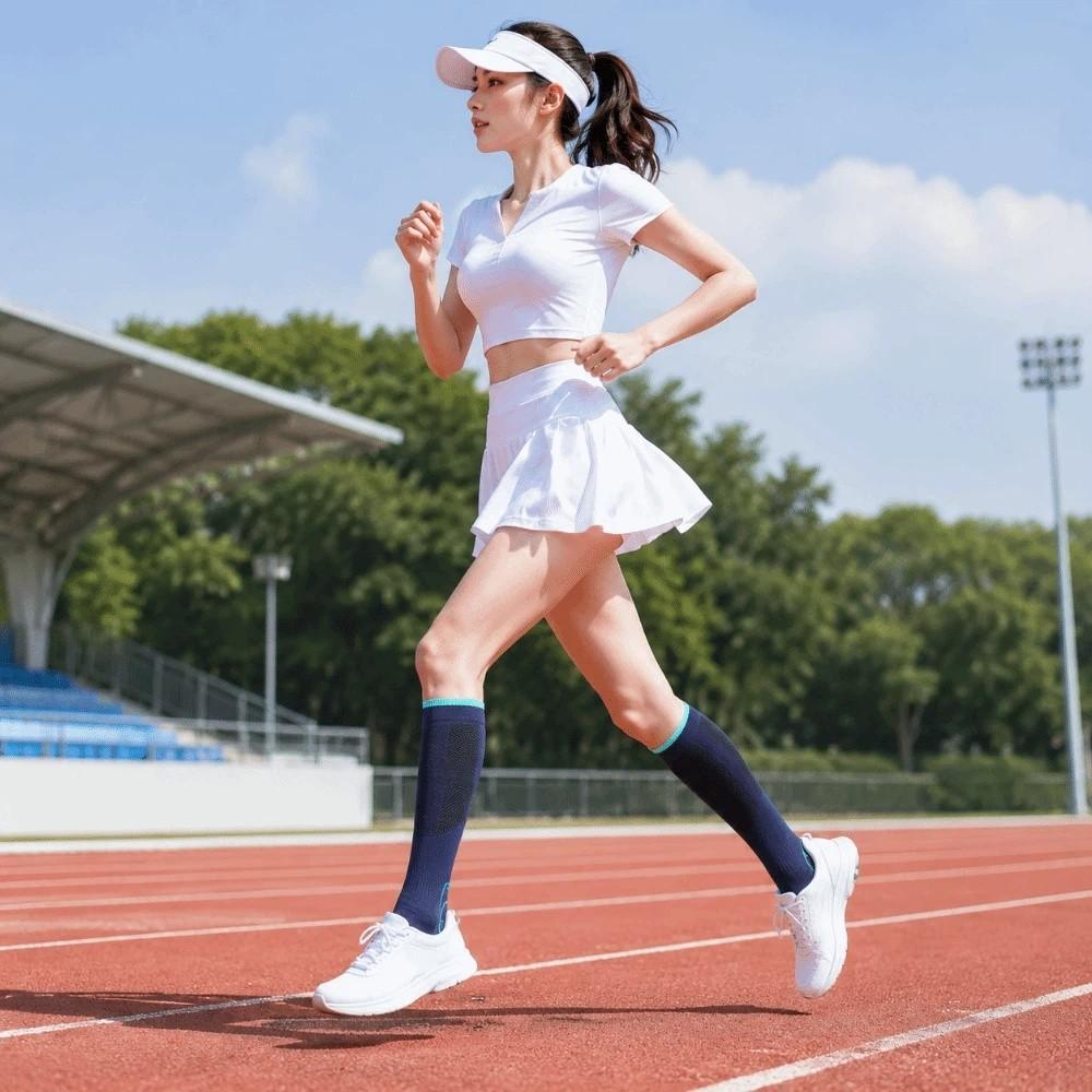 Knee High Circulation Support Socks Elastic Sports Stockings Compression Socks For Travel