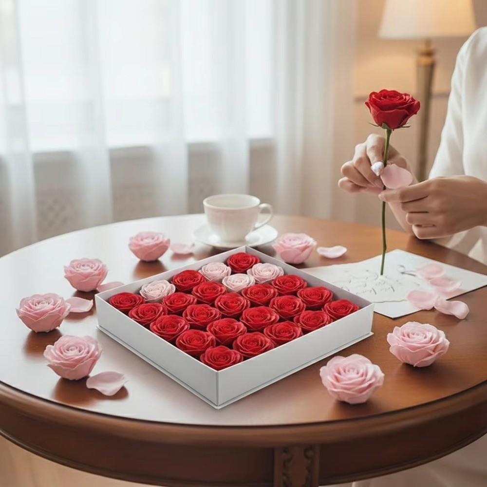 25Pcs Five Layer Rose Soap Rose Flower Wreath Making Handmade Gift Foam Rose Realistic Floral DIY Flower Head Wedding Decor