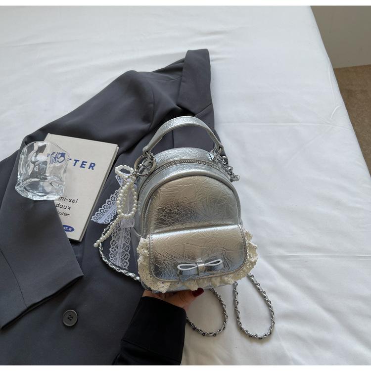 

Нишевая корейская версия модного мини-рюкзака 2025 лето новый повседневный дорожный рюкзак с бантом маленькая школьная сумка