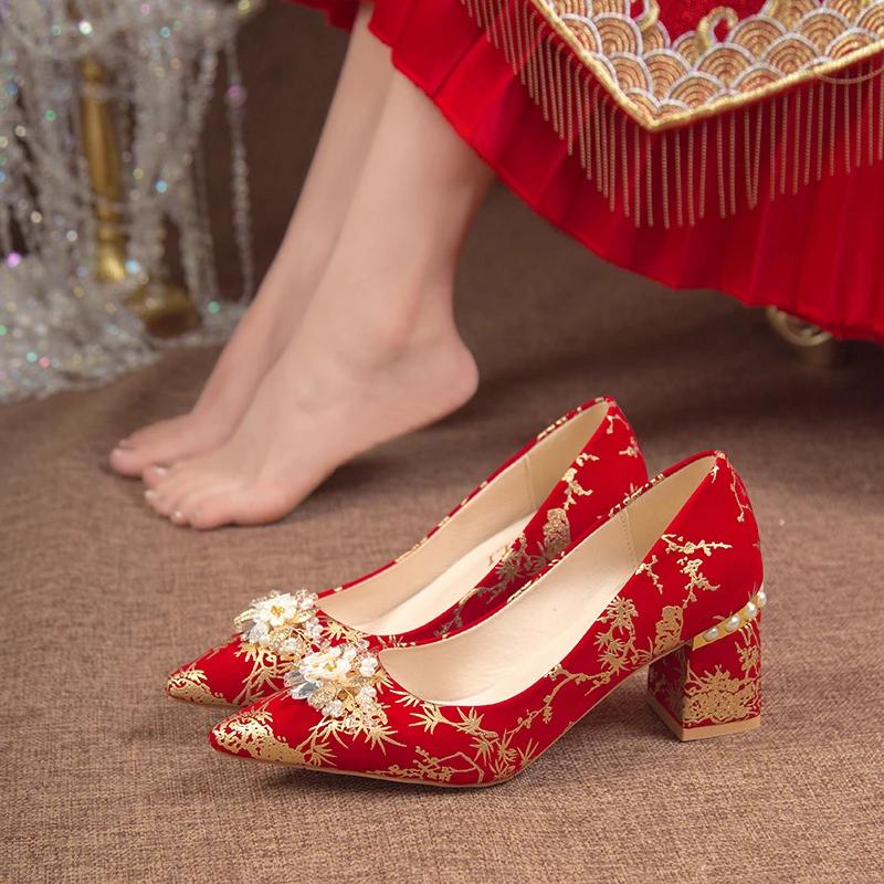 Mode Frauen Mode Klassisch Hochwertig Stilvoll Komfort Rot Hochzeit High Heel Schuhe Dame Cool Stilettoabsätze Zapatos Dama