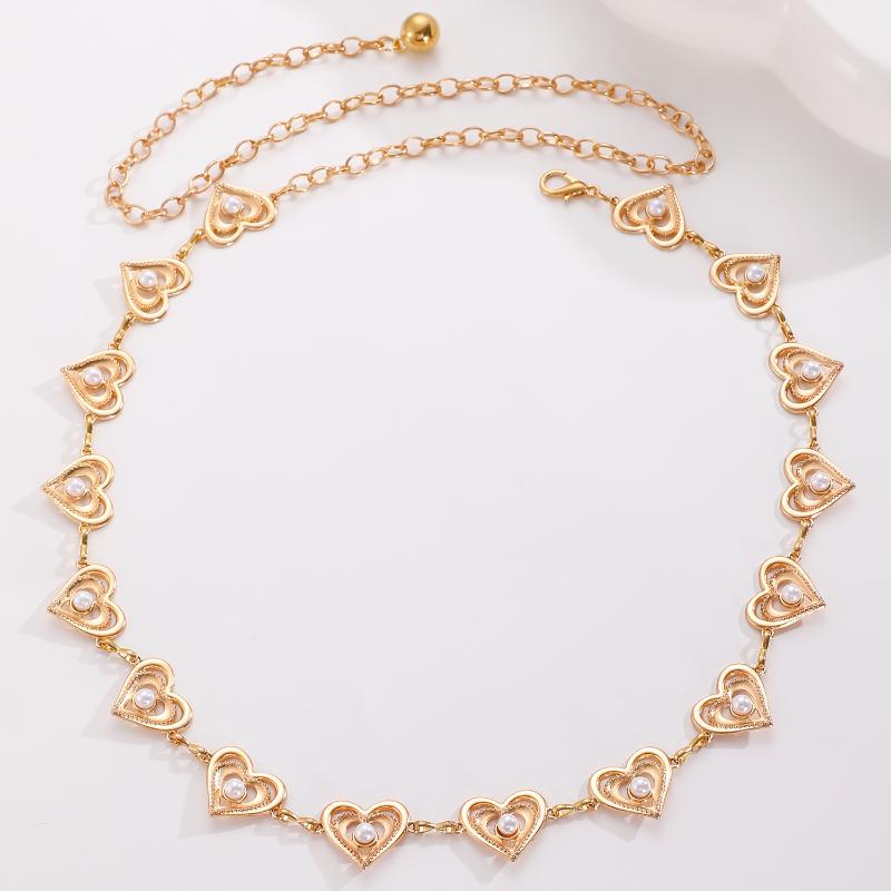 1 Stück Stilvolle Vielseitiger Stil Damen Metall Taillenkette Accessoires Dekorative Bikini Bauchgürtelkette Gürtel Körperschmuck