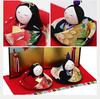 Osaka Choseido Compact Mini Hina Doll with Nameplate and Wooden Tag Chirimen Hina 22cm Yuzen Style (Sent Separately) Doll, Wide,