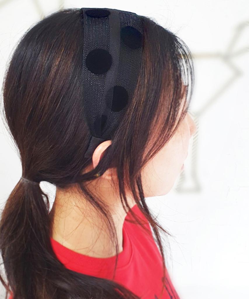 Racoha Velvet Dot Simple Hairband (No-Pain Hairband)