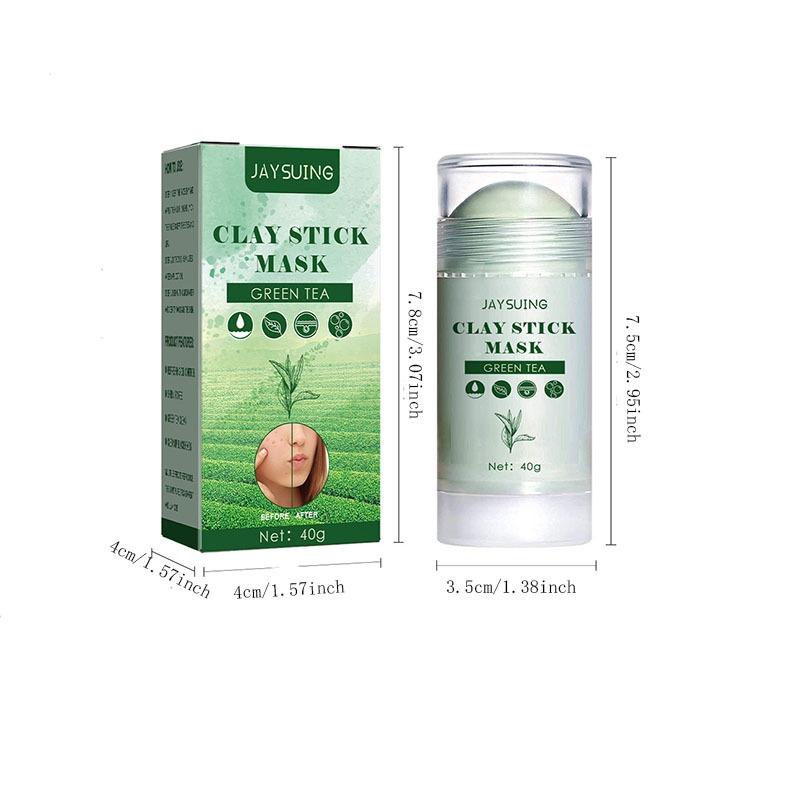 Green Tea Mask for Deep Skin Cleansing, Apply The Mask Stick To Remove Blackheads and Shrink Fine Pores