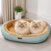 Oval Plush Pet Bed For Cats And Dogs All Season Cozy Chew Resistant Non Shedding Washable Living Room Bedroom Sofa Home Gift
