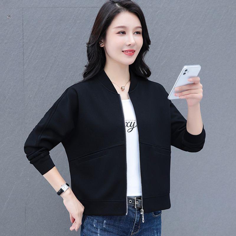Women Fashion Short Jacket Spring Autumn New Loose Slimming Casual Outerwear Coat Tops