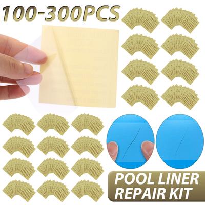 100-300PCS Self-Adhesive Pool Repair Patch Waterproof PVC Pool Liner Fix Patches Stickers for Inflatable Products Boat Raft