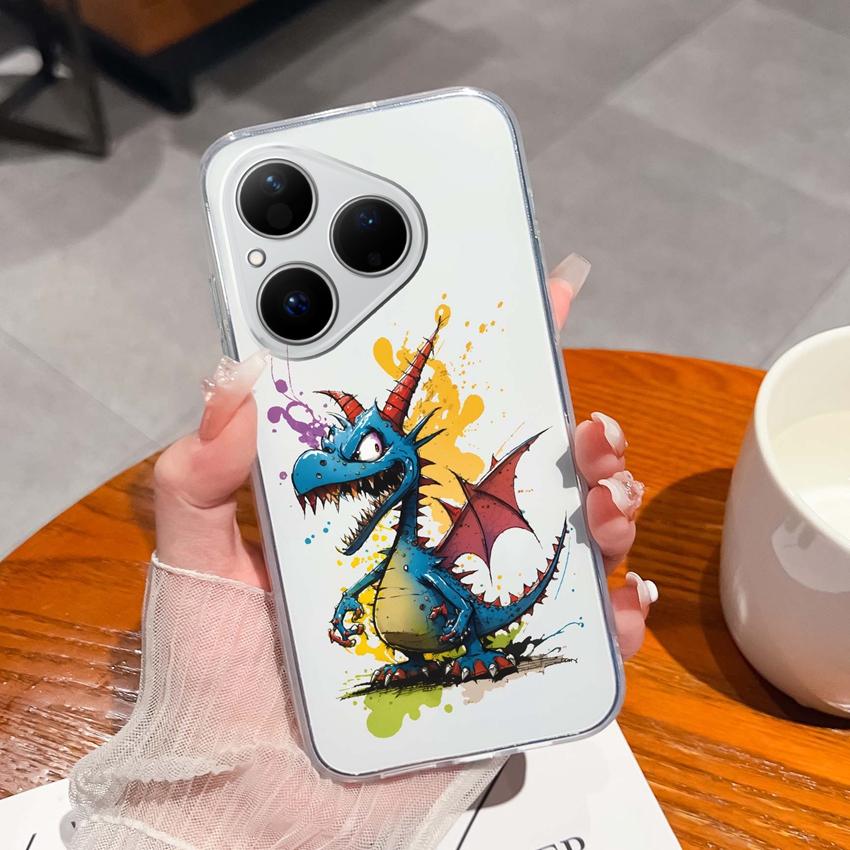 For Huawei Pura 80 70 Pro Plus Ultra Honor X6C 8C Phone Bags Cute Big Eyed Black Cat Patterns Luxury Transparent Lens Protection Case For Huawei Shell