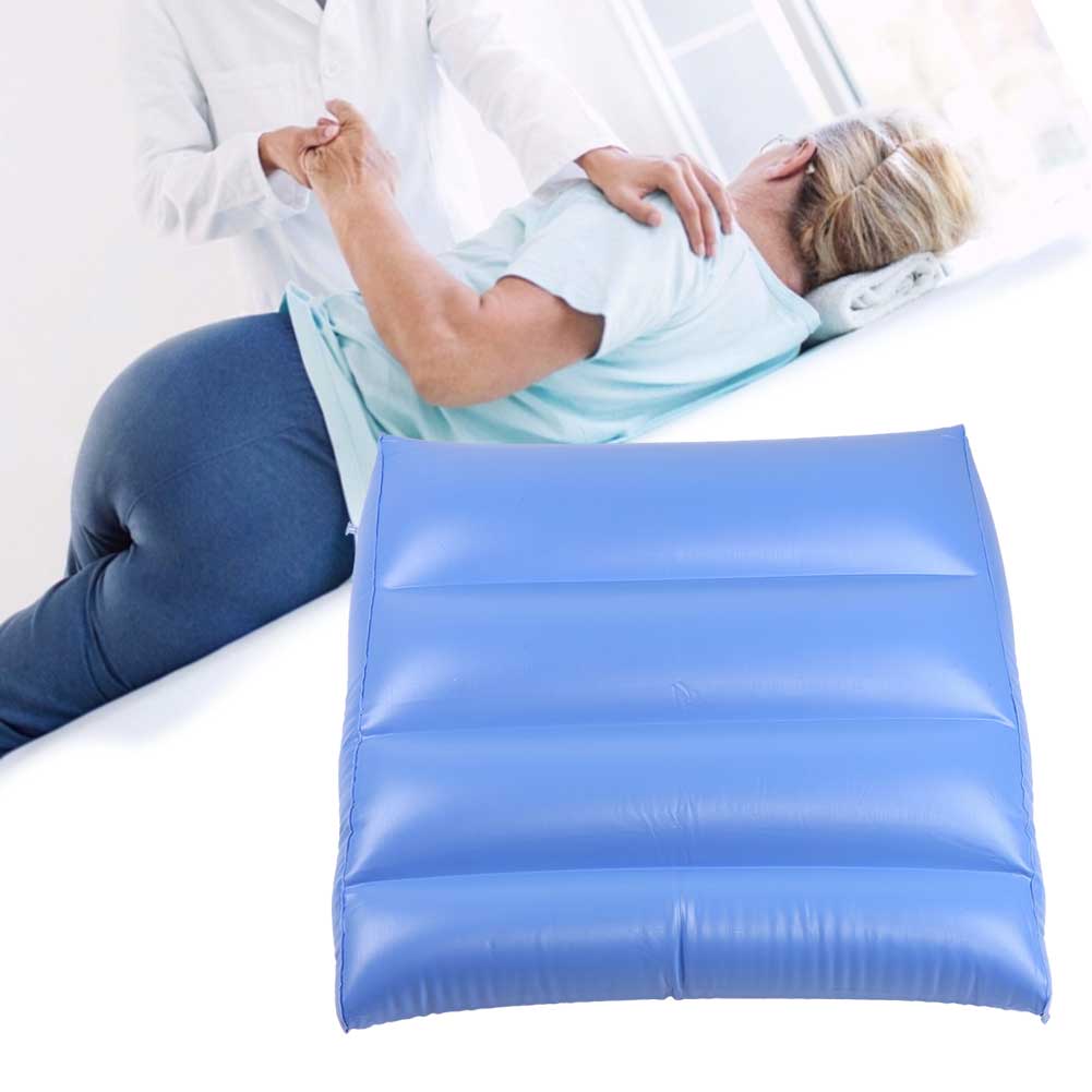 Multi Function Inflatable Back Cushion Anti Bedsore Triangular Cushion for Health Care Blue(Blue )