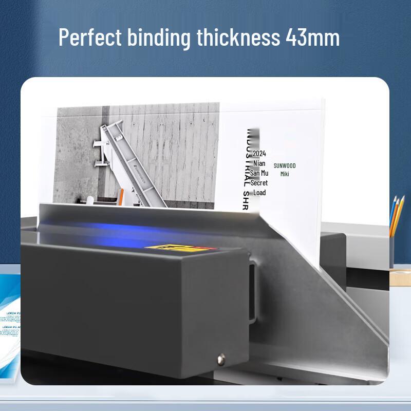 Sanmu Automatic Glue Binding Machine (320mm Length, 43mm Thickness) CN Plug (adapter Included)