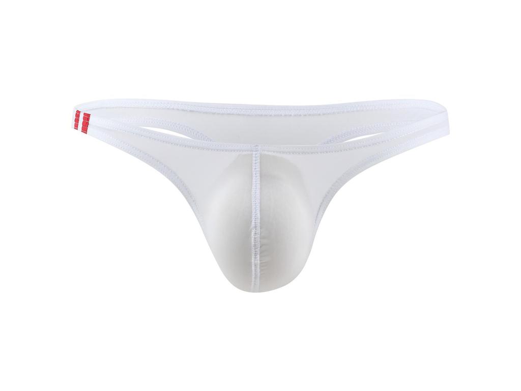 Men's Low-Rise U-Convex Ice Silk Thong E044