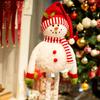 Christmas Red Christmas Hat Snowman Ornament, Christmas Retractable Standing Snowman Decoration Atmosphere Ornament