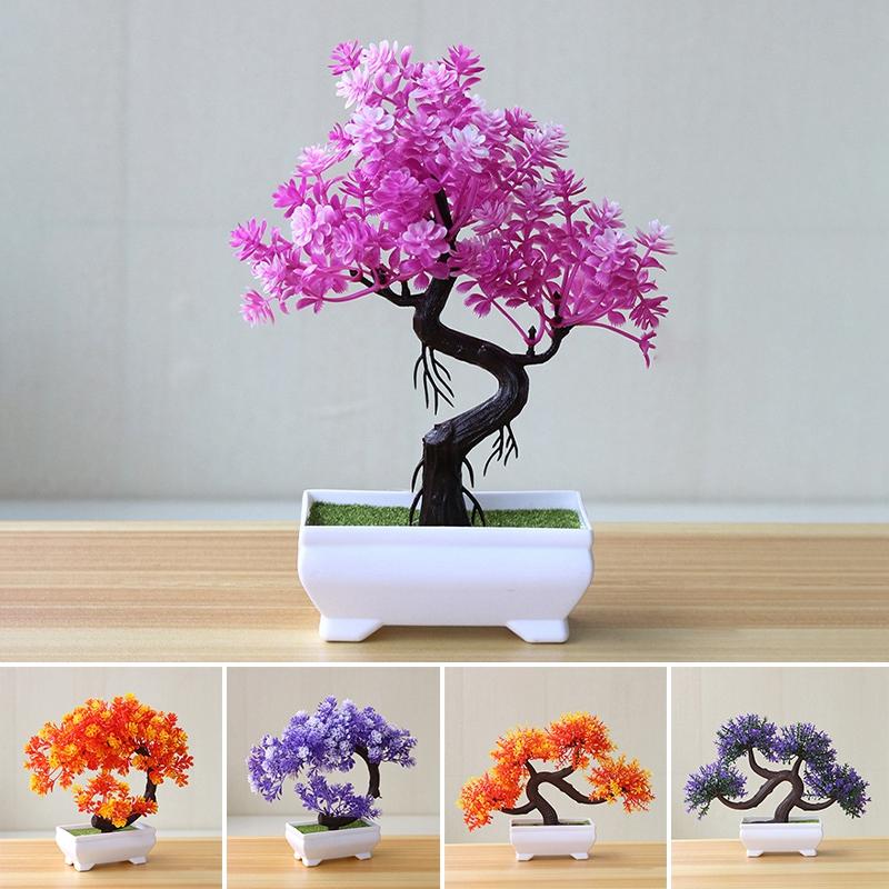 Artificial Plants Bonsai Artificial Small Tree Pot Plants Fake Indoor Green Plants Potted Plant Home Hotel Garden Decoration