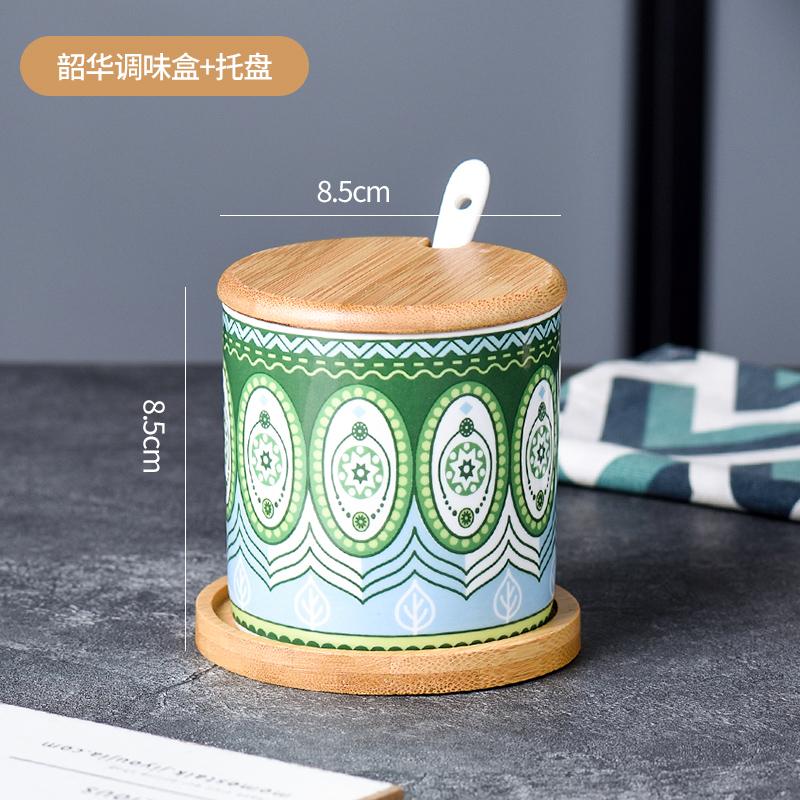 Creative Ceramic Seasoning Jar Set Kitchen Spices Seasoning Storage Jar Salt Pepper Organizer Nordic Household Seasoning Tools