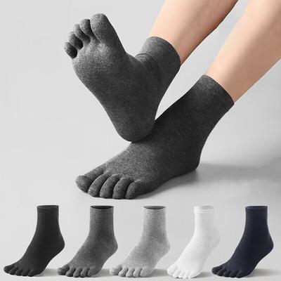 Socken mit Fingern Herren Modische schweißabsorbierende atmungsaktive Schweiß-Zehensocken für Herren Bequeme elastische Sport-Business-Socken aus Baumwolle