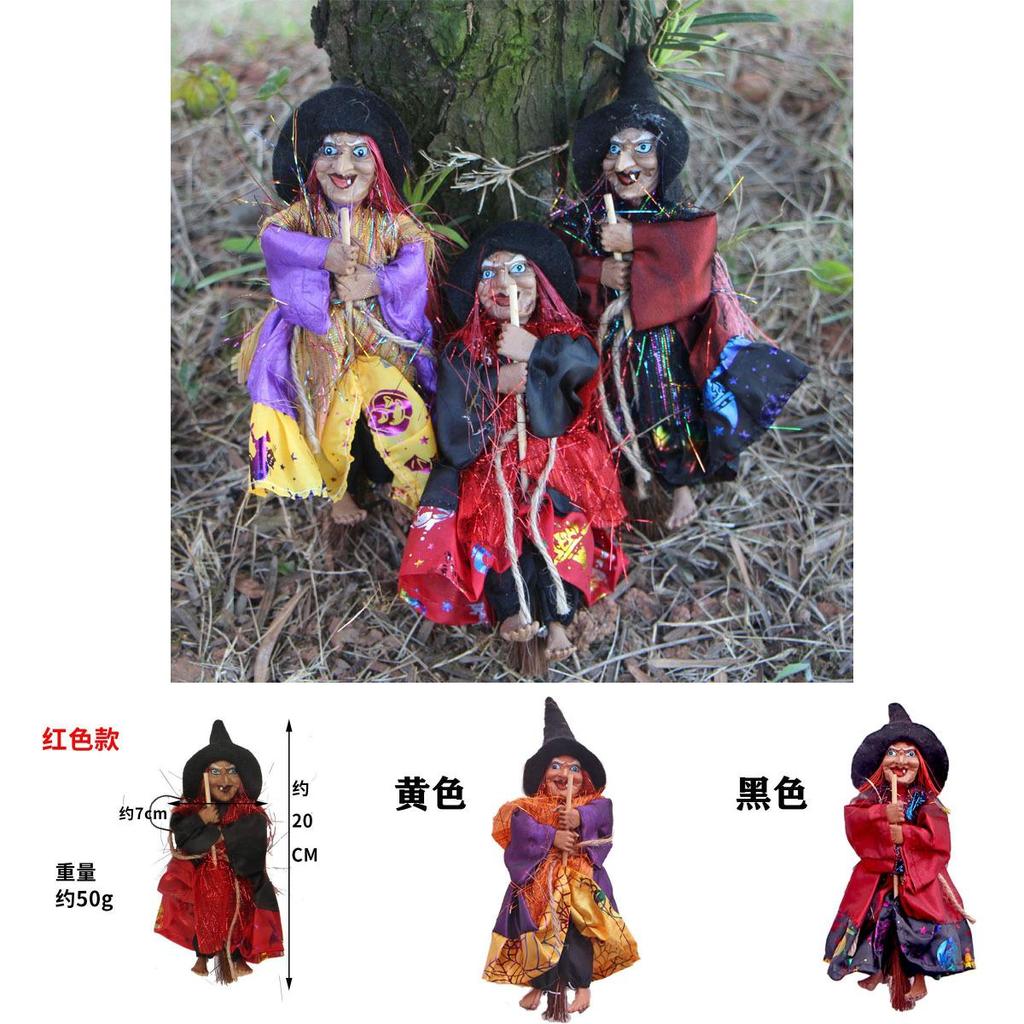 Halloween Witch Hanging Decor Vintage Style Bar Haunted House Prop For Celebrations And Gifts